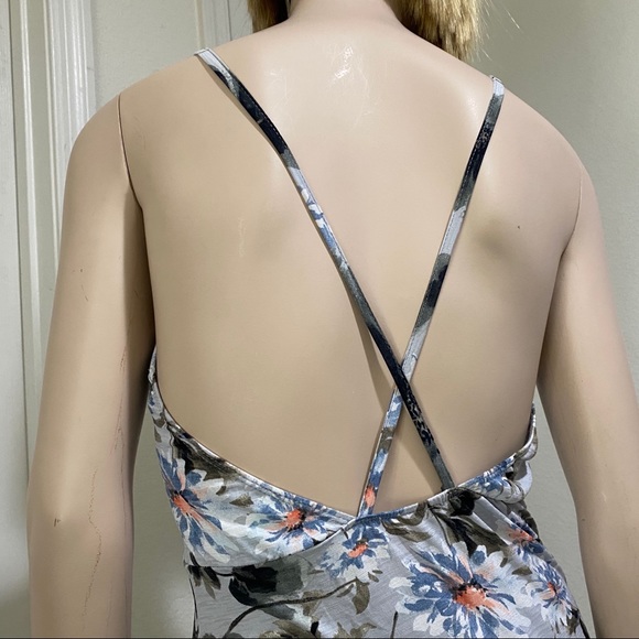 Rhapsodielle Asymmetrical Floral Surplice Dress M - Picture 6 of 14